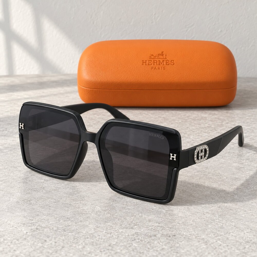 Hermes Matte Black H Square Sunglasses - Picture 2 of 6